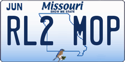 MO license plate RL2M0P