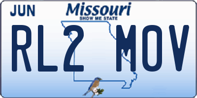 MO license plate RL2M0V