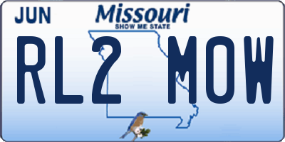 MO license plate RL2M0W