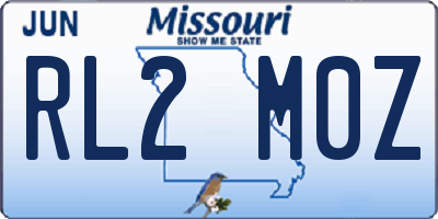 MO license plate RL2M0Z