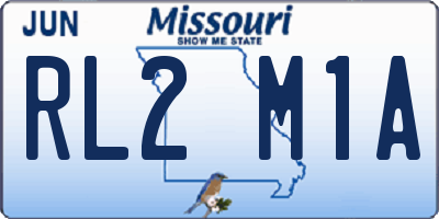 MO license plate RL2M1A