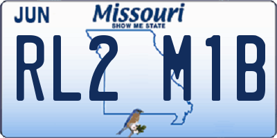 MO license plate RL2M1B