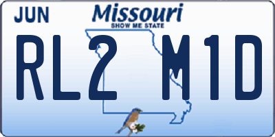 MO license plate RL2M1D