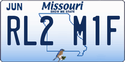 MO license plate RL2M1F