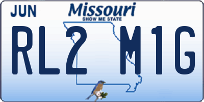 MO license plate RL2M1G