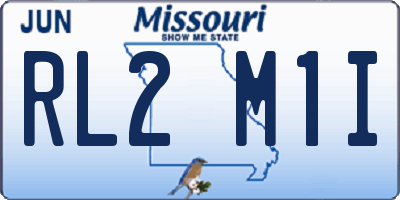 MO license plate RL2M1I