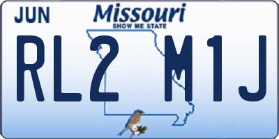 MO license plate RL2M1J