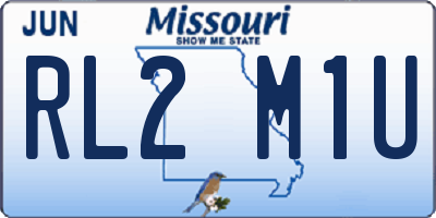 MO license plate RL2M1U