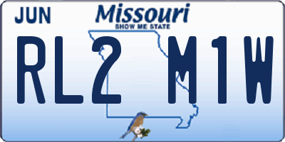 MO license plate RL2M1W