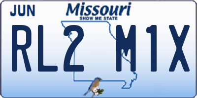 MO license plate RL2M1X