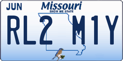 MO license plate RL2M1Y