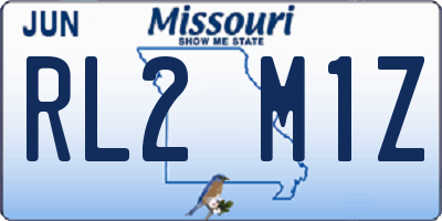 MO license plate RL2M1Z