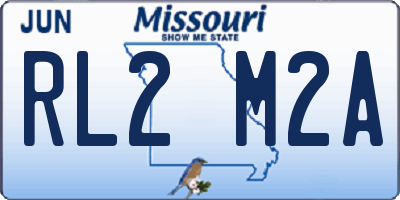MO license plate RL2M2A