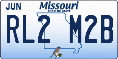 MO license plate RL2M2B