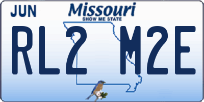MO license plate RL2M2E