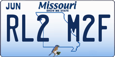 MO license plate RL2M2F