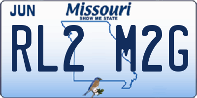MO license plate RL2M2G