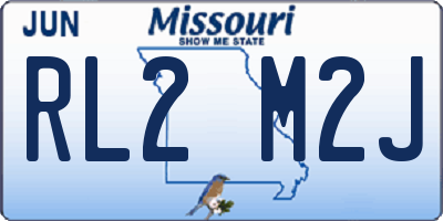 MO license plate RL2M2J