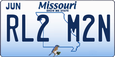 MO license plate RL2M2N
