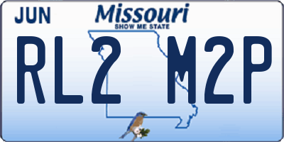 MO license plate RL2M2P
