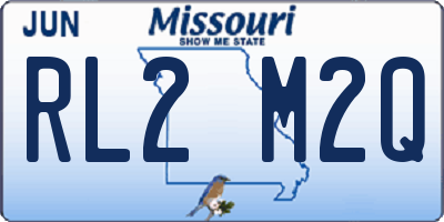 MO license plate RL2M2Q