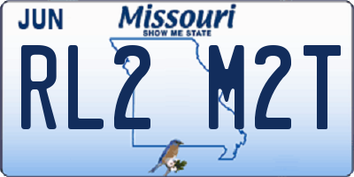 MO license plate RL2M2T
