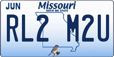 MO license plate RL2M2U