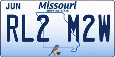 MO license plate RL2M2W
