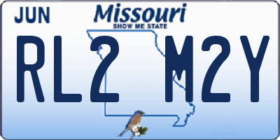 MO license plate RL2M2Y