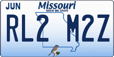 MO license plate RL2M2Z