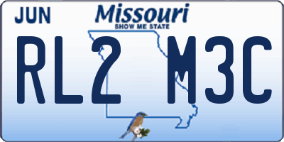MO license plate RL2M3C