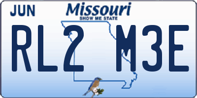 MO license plate RL2M3E