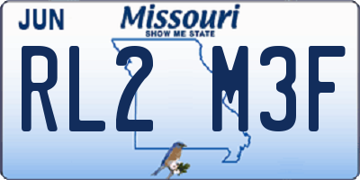 MO license plate RL2M3F