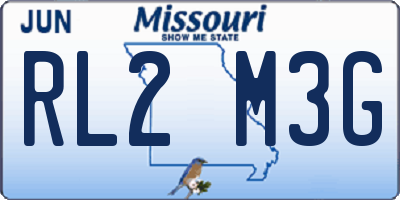 MO license plate RL2M3G