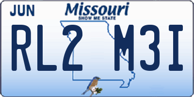 MO license plate RL2M3I
