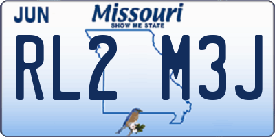 MO license plate RL2M3J
