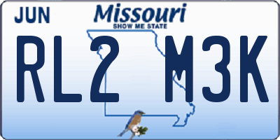 MO license plate RL2M3K