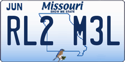 MO license plate RL2M3L