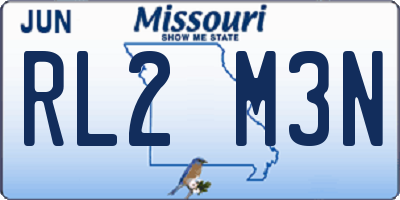 MO license plate RL2M3N