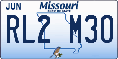 MO license plate RL2M3O