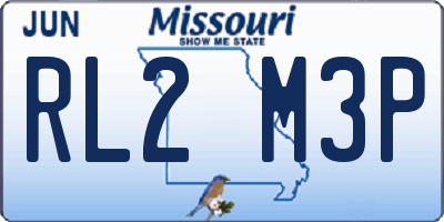 MO license plate RL2M3P