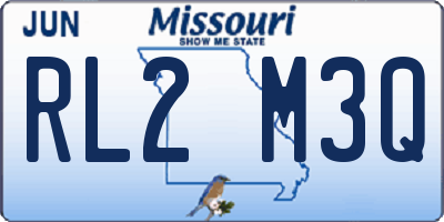 MO license plate RL2M3Q