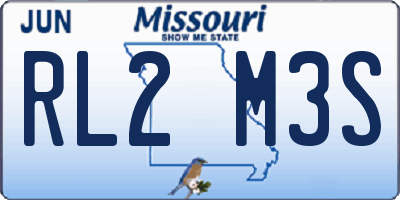 MO license plate RL2M3S