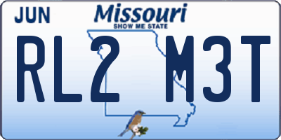 MO license plate RL2M3T