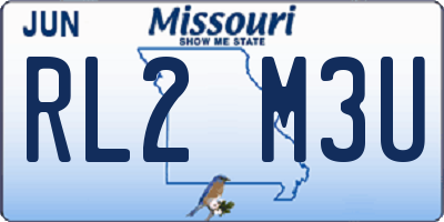 MO license plate RL2M3U