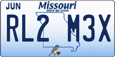 MO license plate RL2M3X