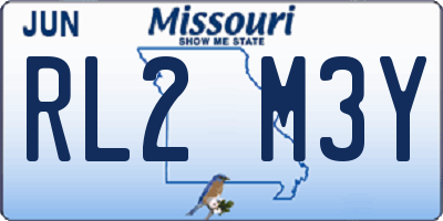 MO license plate RL2M3Y