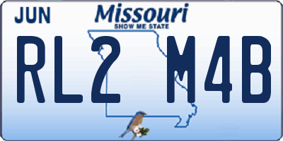 MO license plate RL2M4B