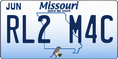 MO license plate RL2M4C