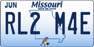 MO license plate RL2M4E